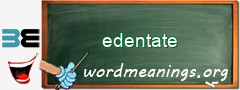 WordMeaning blackboard for edentate